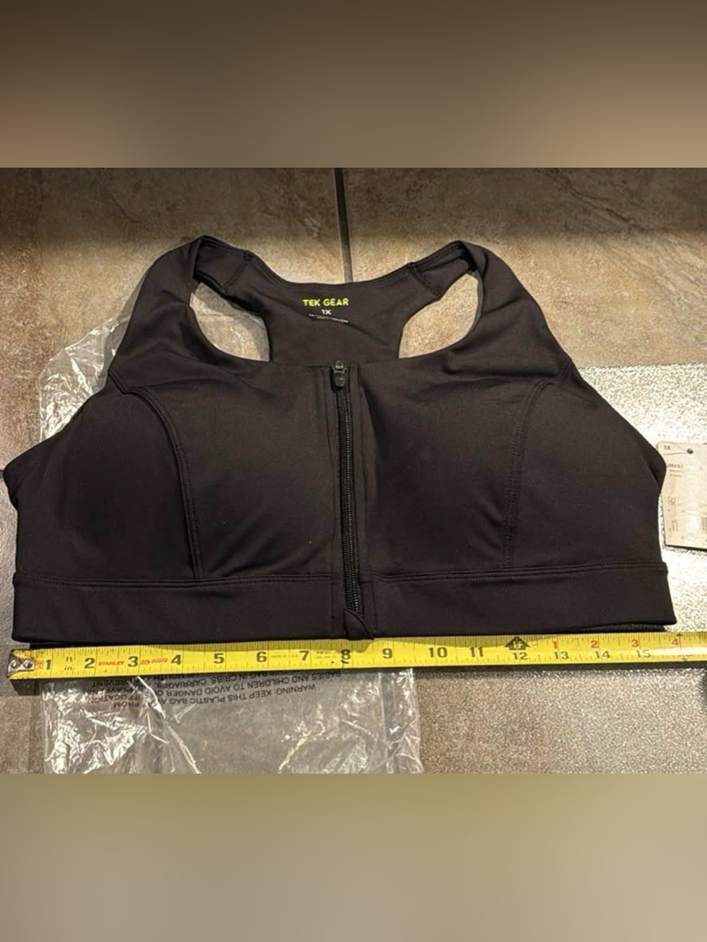 Tech gear 1X sports bra NEW with tags